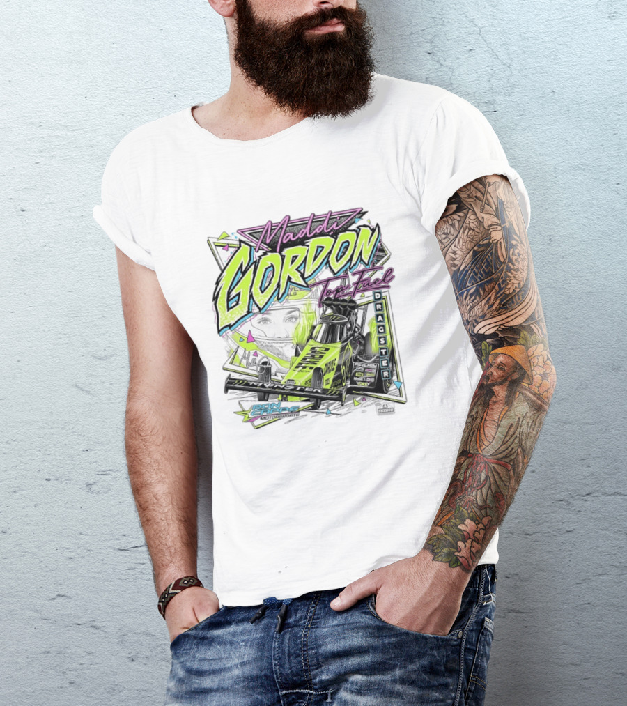 Maddi Gordon Top Fuel Dragster Ron Capps Motorsports Neon T-Shirt