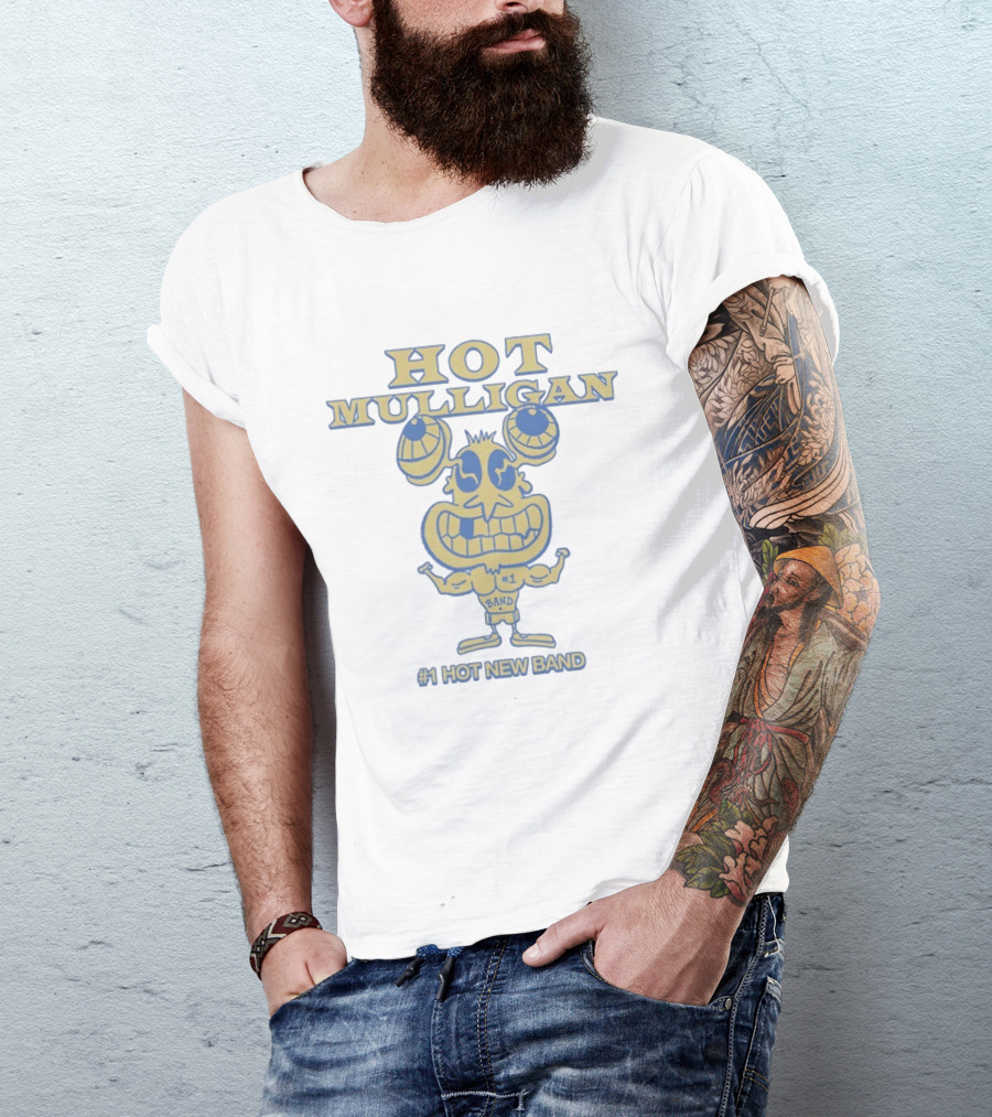 Hot Mulligan Number One Band Flexing Muscles Hot New Band T-Shirt