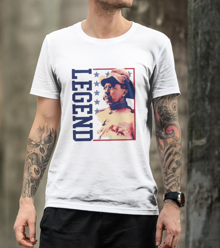 Legend Teddy Roosevelt Stars Iconic Figure T-Shirt