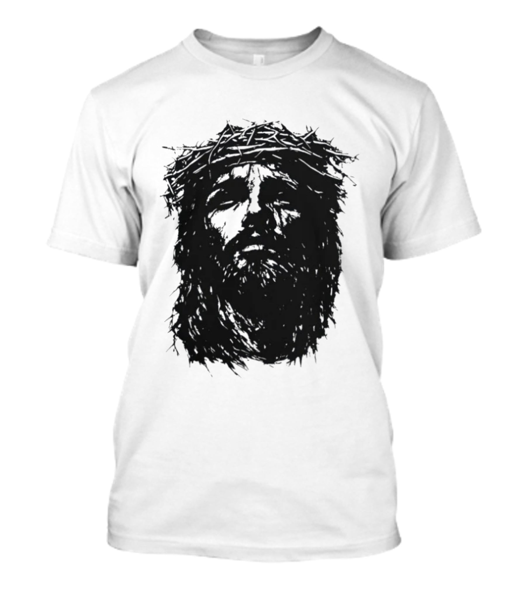 Unforsaken No Greater Love Jesus Crown Of Thorns Face T-Shirt