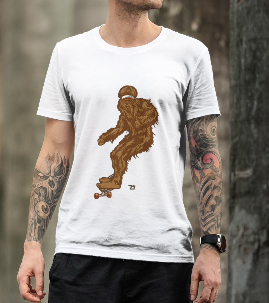 Ames Bros Skater Bigfoot Sasquatch Skateboard Legend T-Shirt