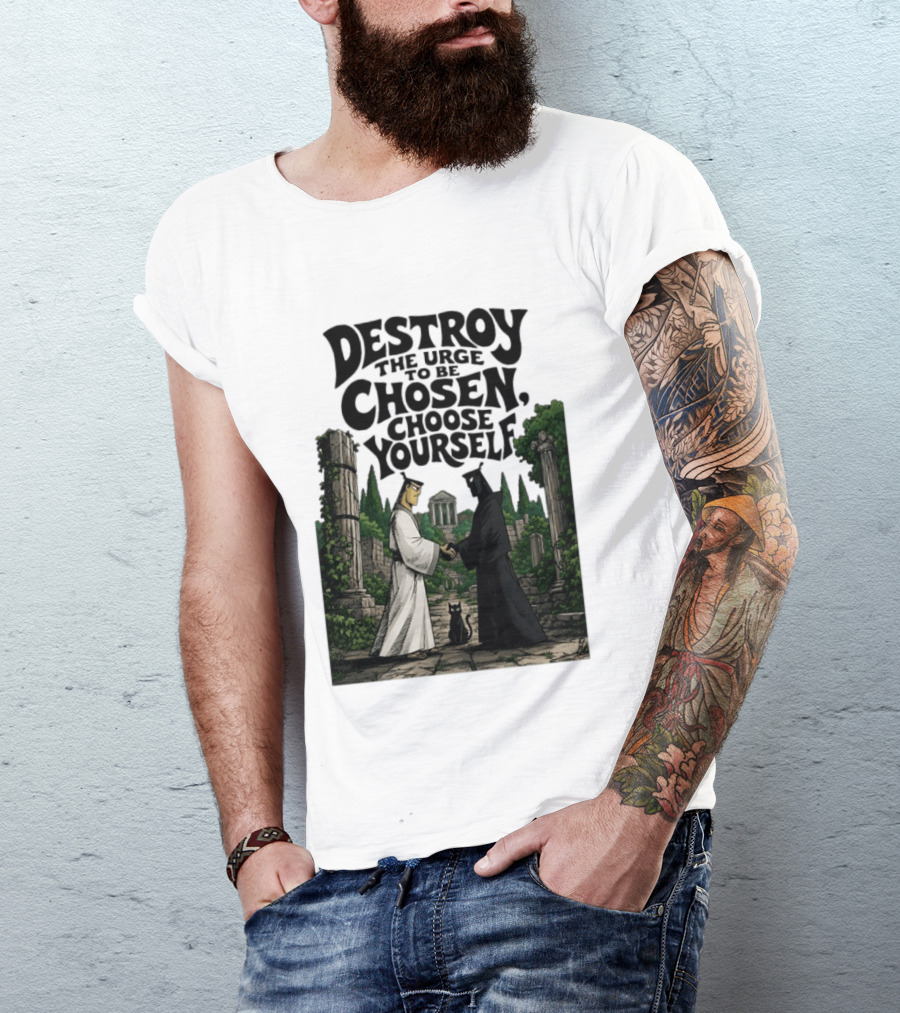 Destroy The Urge To Be Chosen Choose Yourself Samurai Jack Ancient Ruins Scene T-Shirt