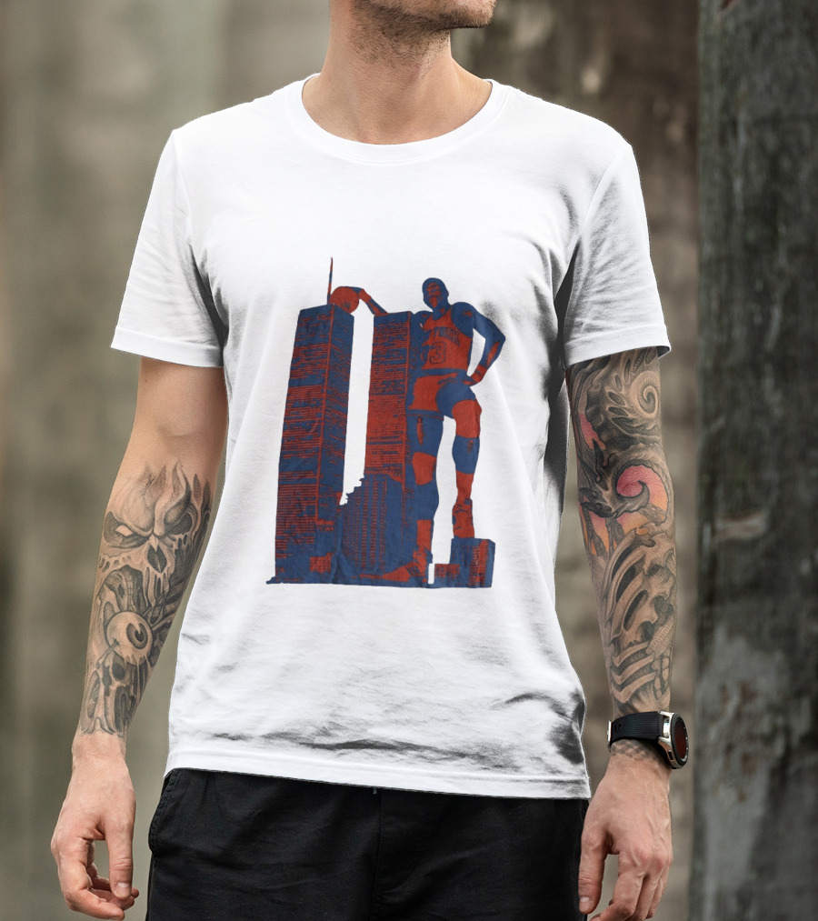 Patrick Ewing New York Knicks Twin Towers Basketball T-Shirt