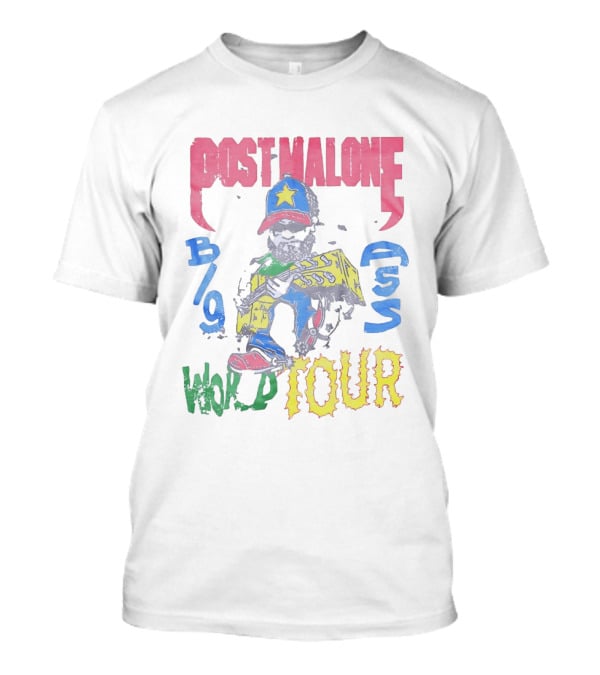Post Malone Big Ass World Tour Cartoon T-Shirt