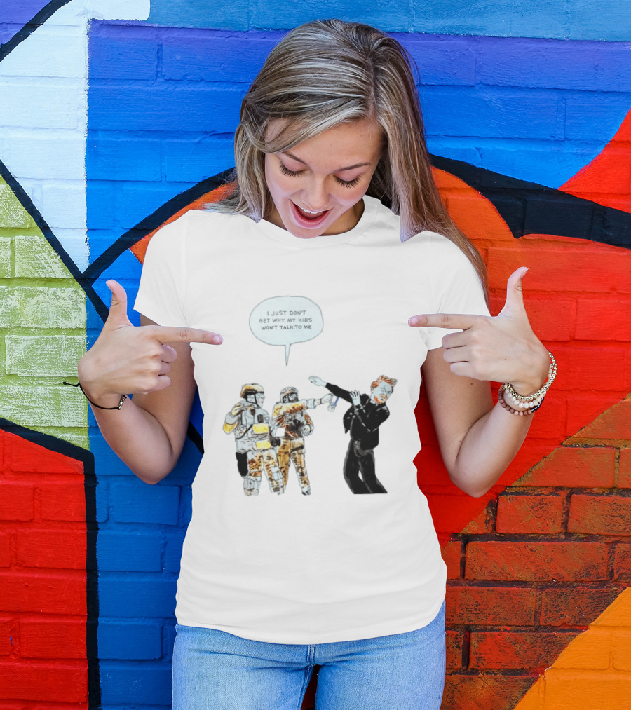 Priest With Soldiers And Kids Speech Bubble T-Shirt