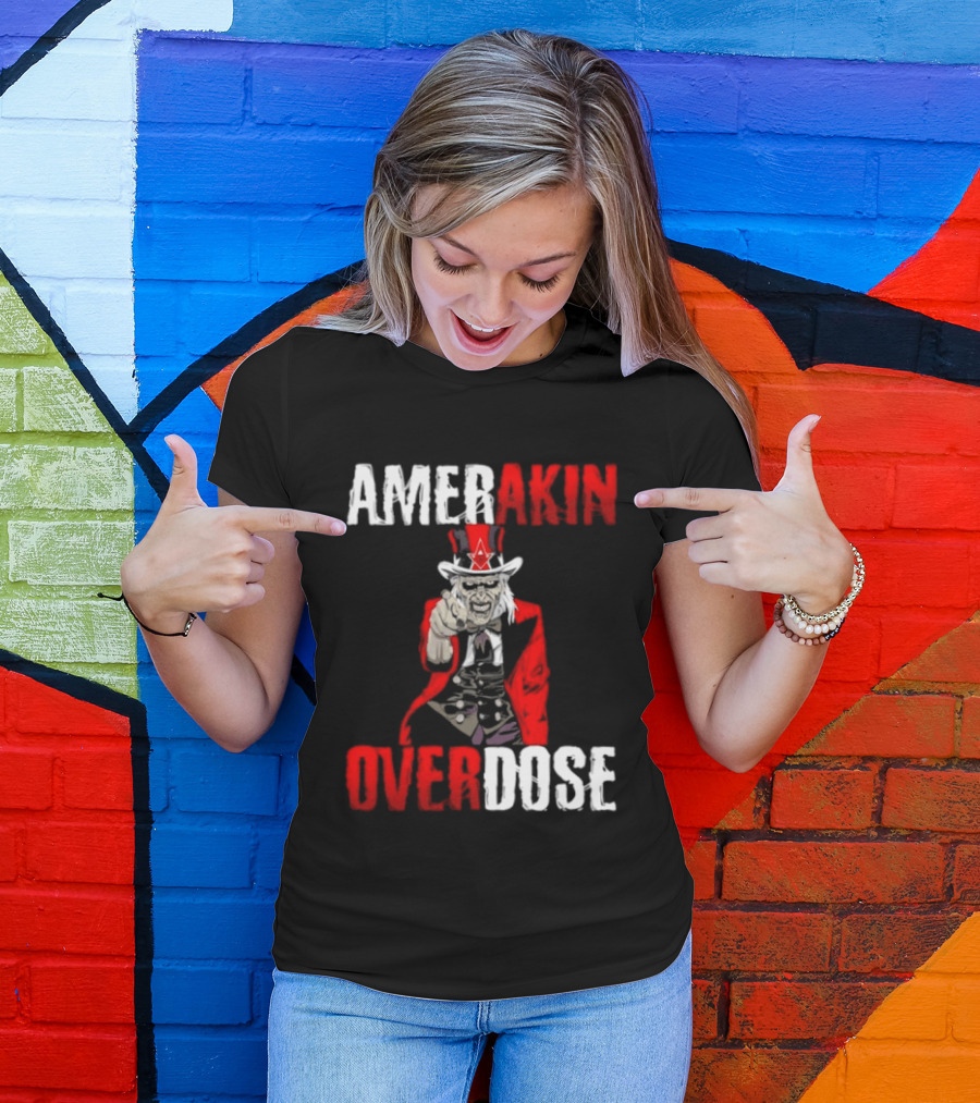 Amerakin Overdose Uncle Sam Horror Industrial Metal T-Shirt
