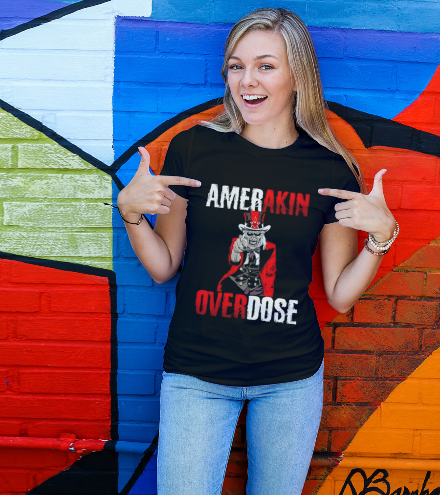 Amerakin Overdose Uncle Sam Horror Industrial Metal T-Shirt