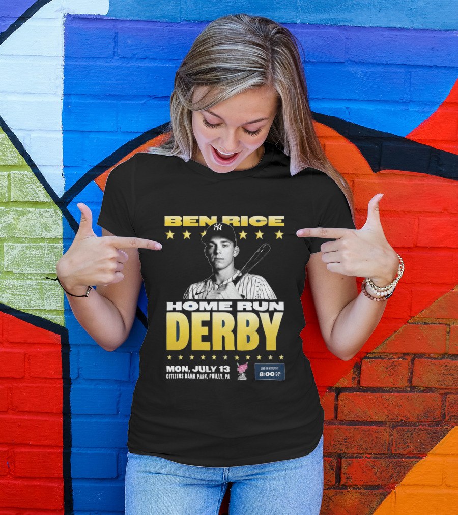 Ben Rice Home Run Derby July 13 Citizens Bank Park Philly Netflix 8 PM T-Shirt