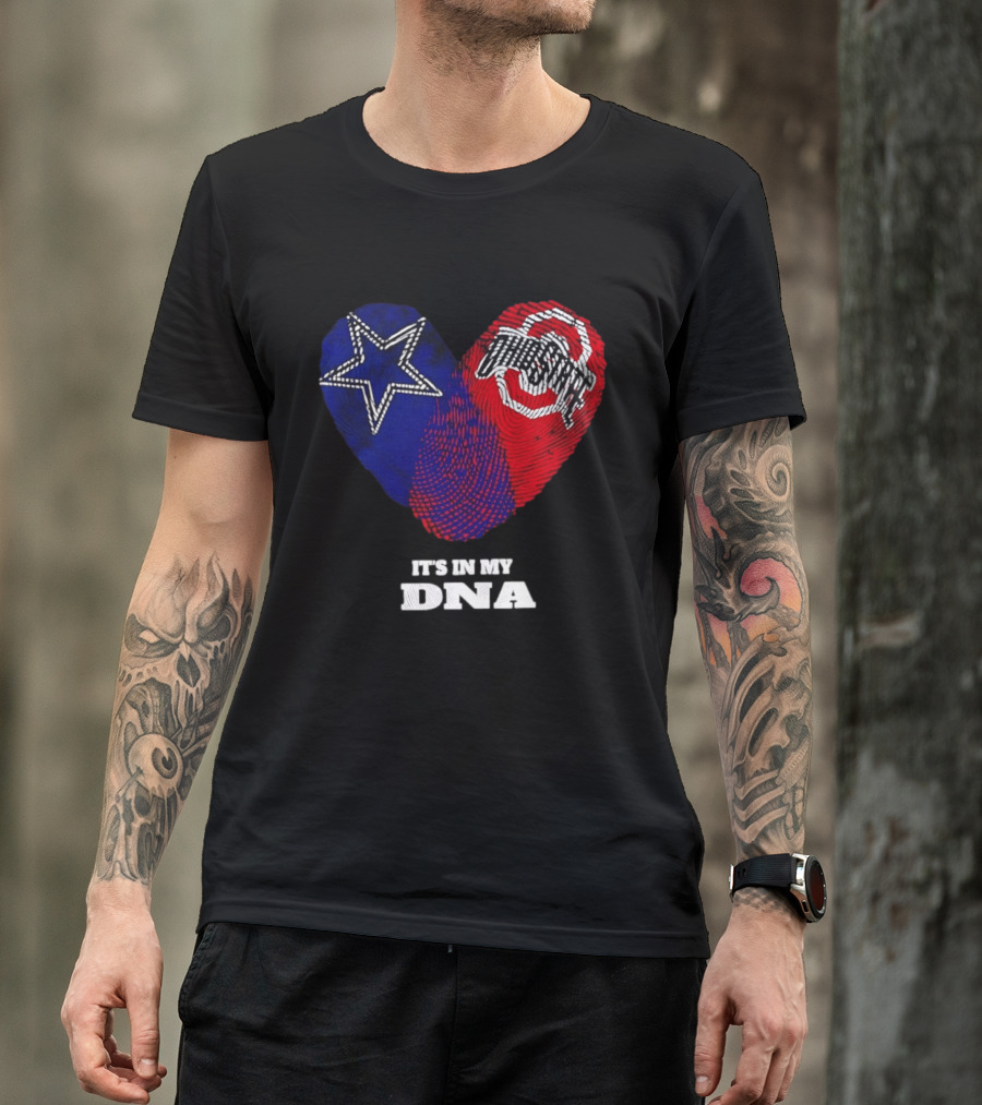 Dallas Cowboys Star And Ohio State Buckeyes Logo It's In My DNA T-Shirt