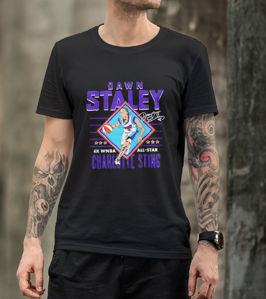 Dawn Staley Charlotte Sting 6x WNBA All Star Basketball Legend T-Shirt