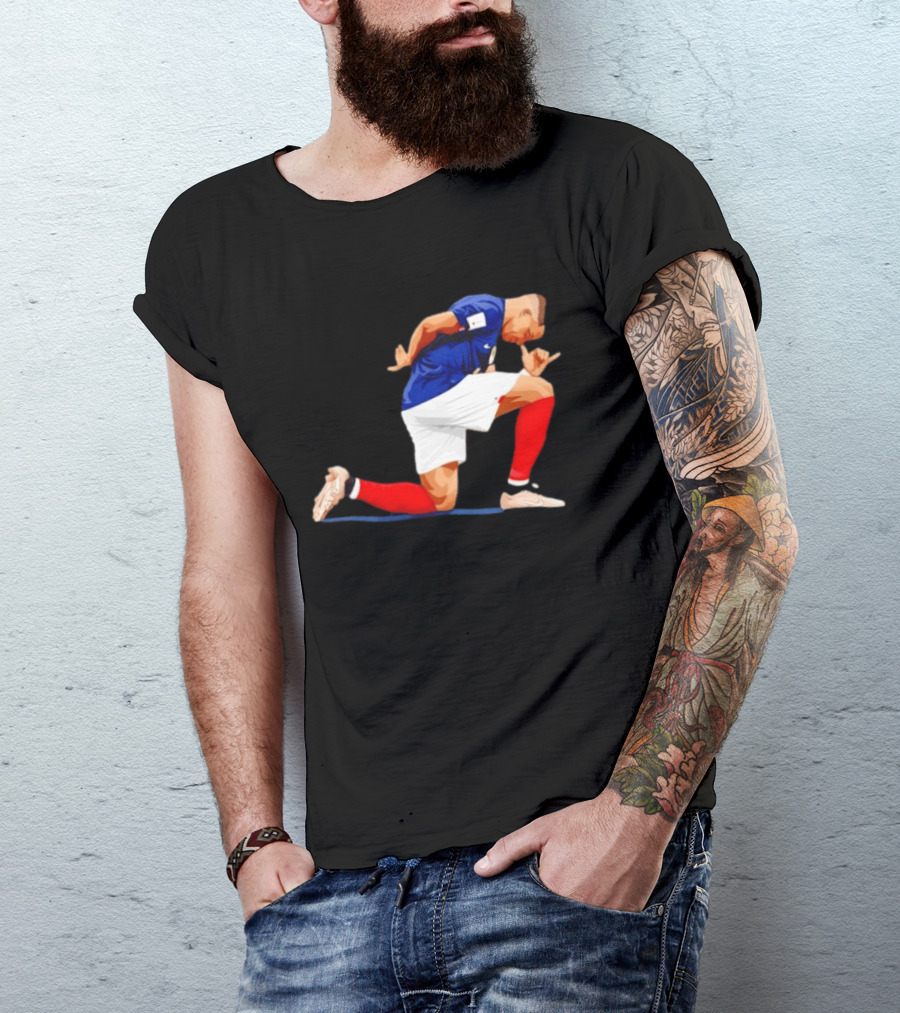 France National Team Kylian Mbappe Celebration Iconic Pose T-Shirt