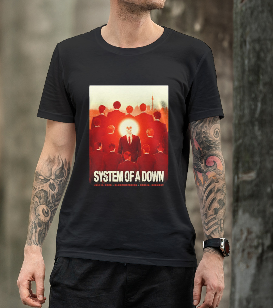 System Of A Down July 8 2026 Olympiastadion Berlin Germany Ghost Rider T-Shirt