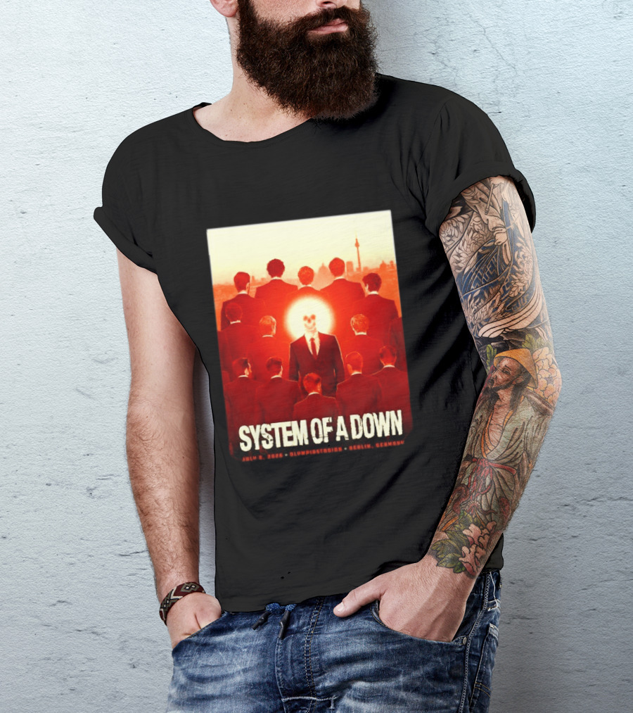 System Of A Down July 8 2026 Olympiastadion Berlin Germany Ghost Rider T-Shirt