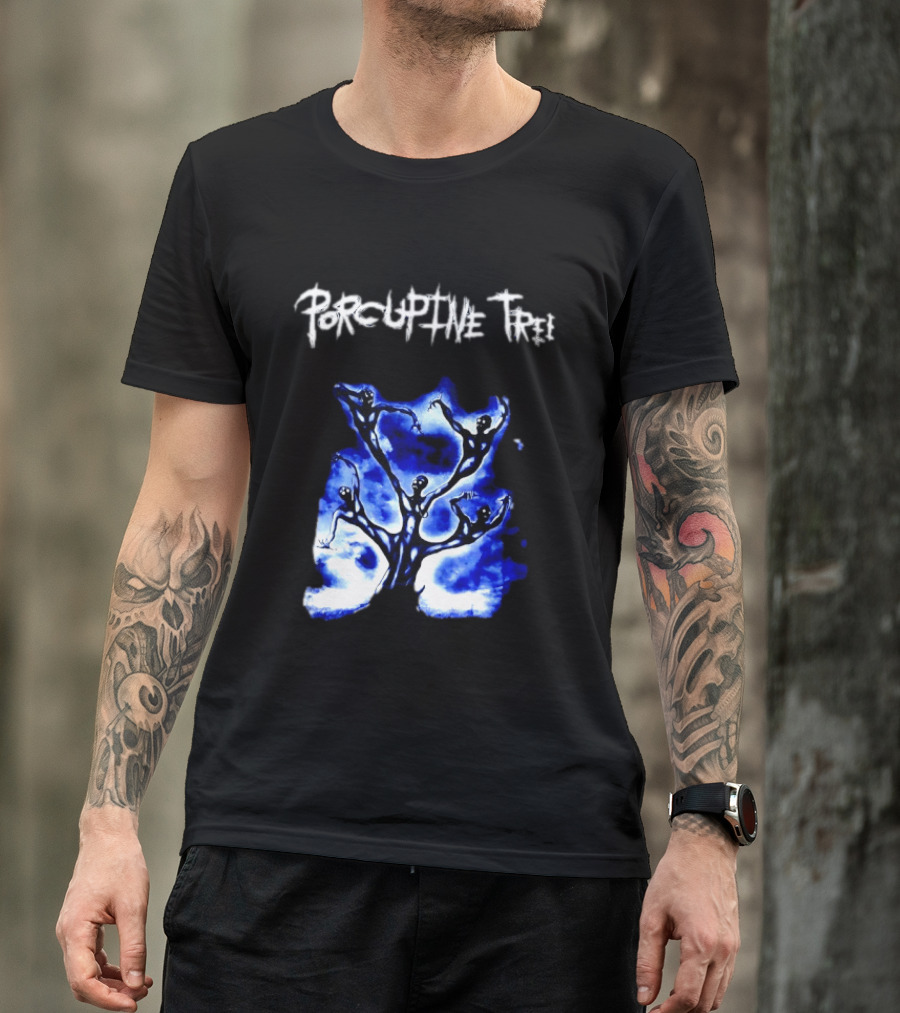 Porcupine Tree Ecelna Rock And Roll Blue Abstract Figures T-Shirt