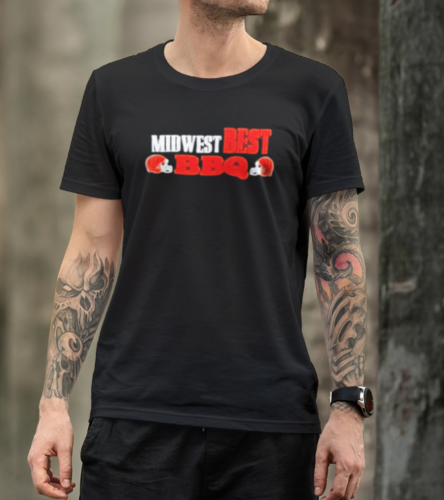 Midwest Best BBQ Cincinnati Bengals Football Helmets T-Shirt