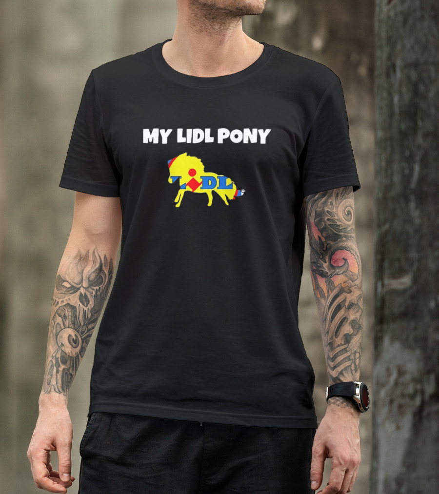 My Lidl Pony Horse Parody Yellow Red Blue T-Shirt