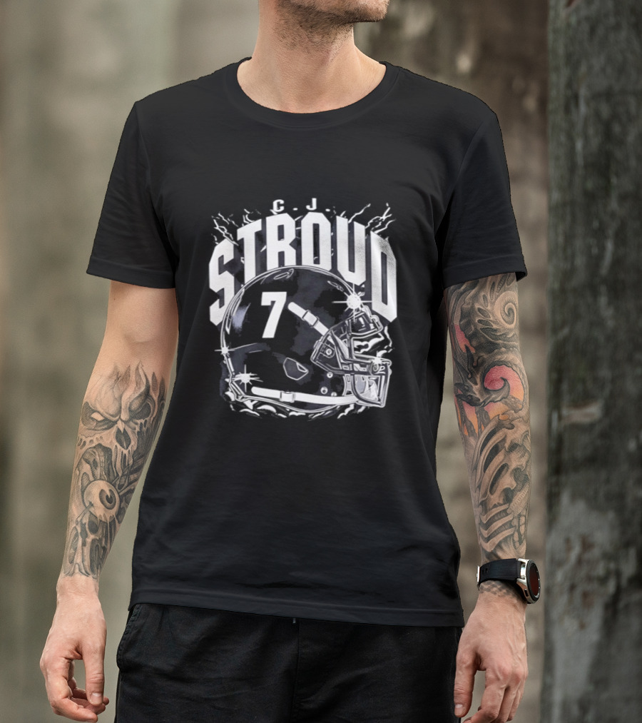Stroud 7 Helmet Houston Texans T-Shirt