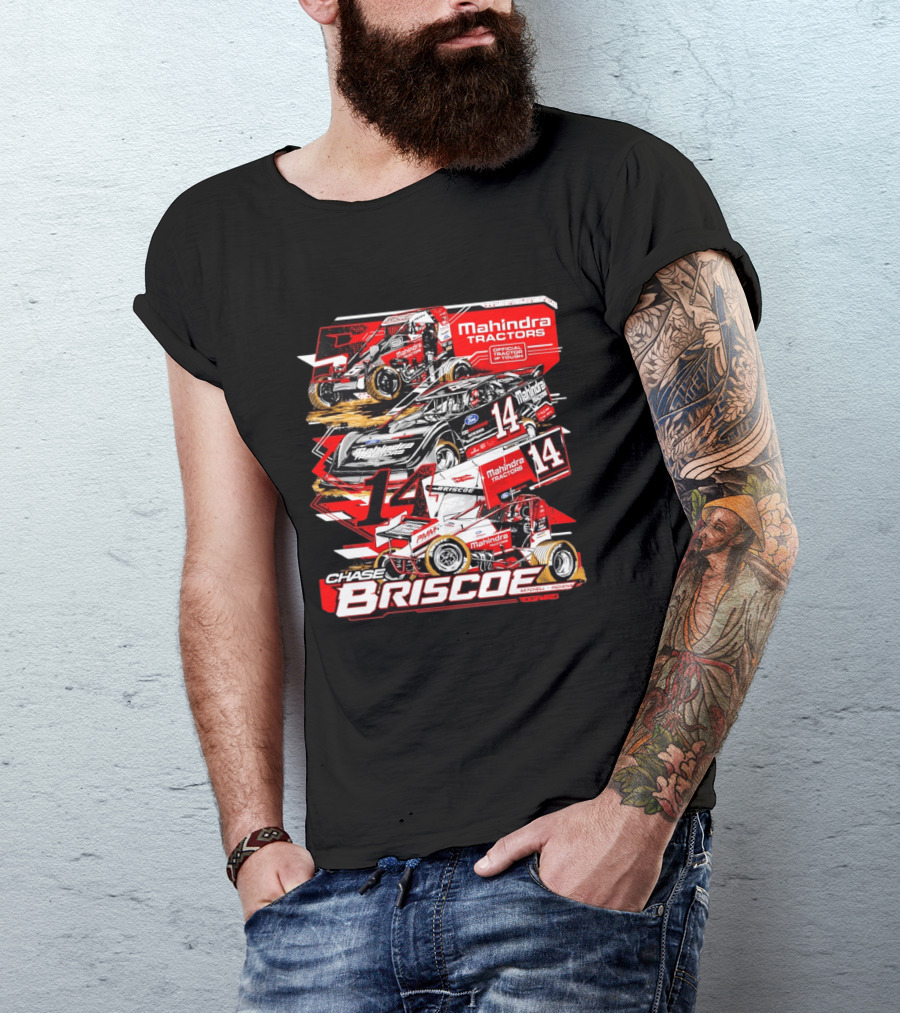 Chase Briscoe Mahindra Tractors Official Tractor Of Tough 14 Racing Collage T-Shirt