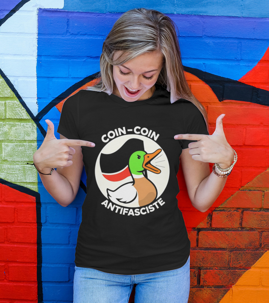 Coin Coin Antifasciste Duck Antifa Protest T-Shirt