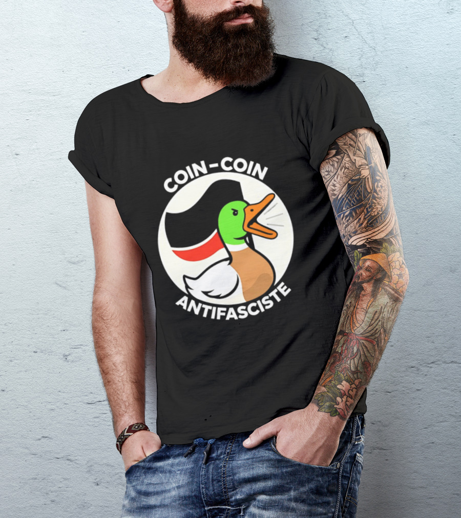 Coin Coin Antifasciste Duck Antifa Protest T-Shirt