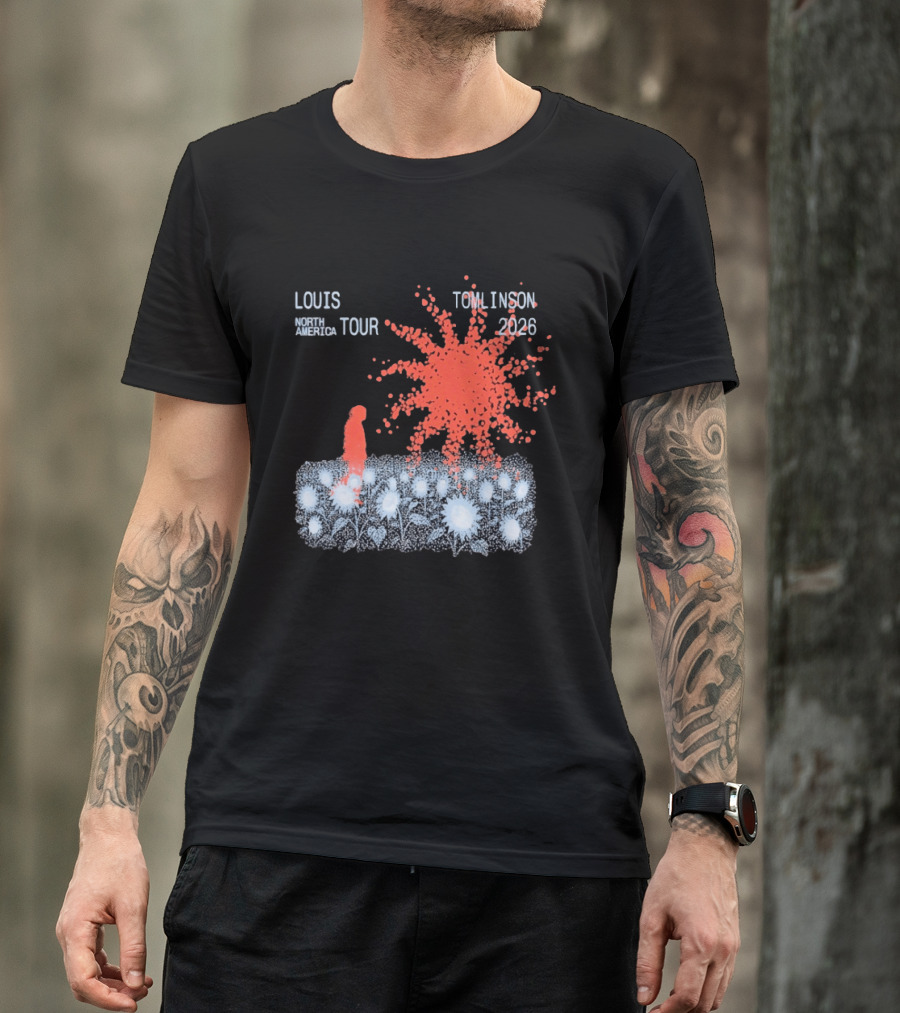 Louis Tomlinson North America Tour 2026 Sunflower Field Explosion T-Shirt