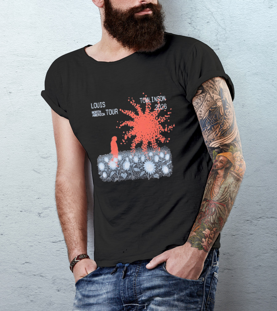 Louis Tomlinson North America Tour 2026 Sunflower Field Explosion T-Shirt