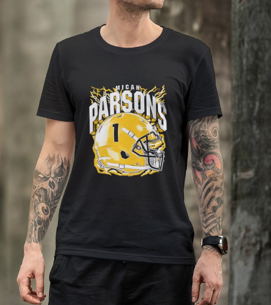 Micah Parsons 1 Helmet Green Bay Packers T-Shirt