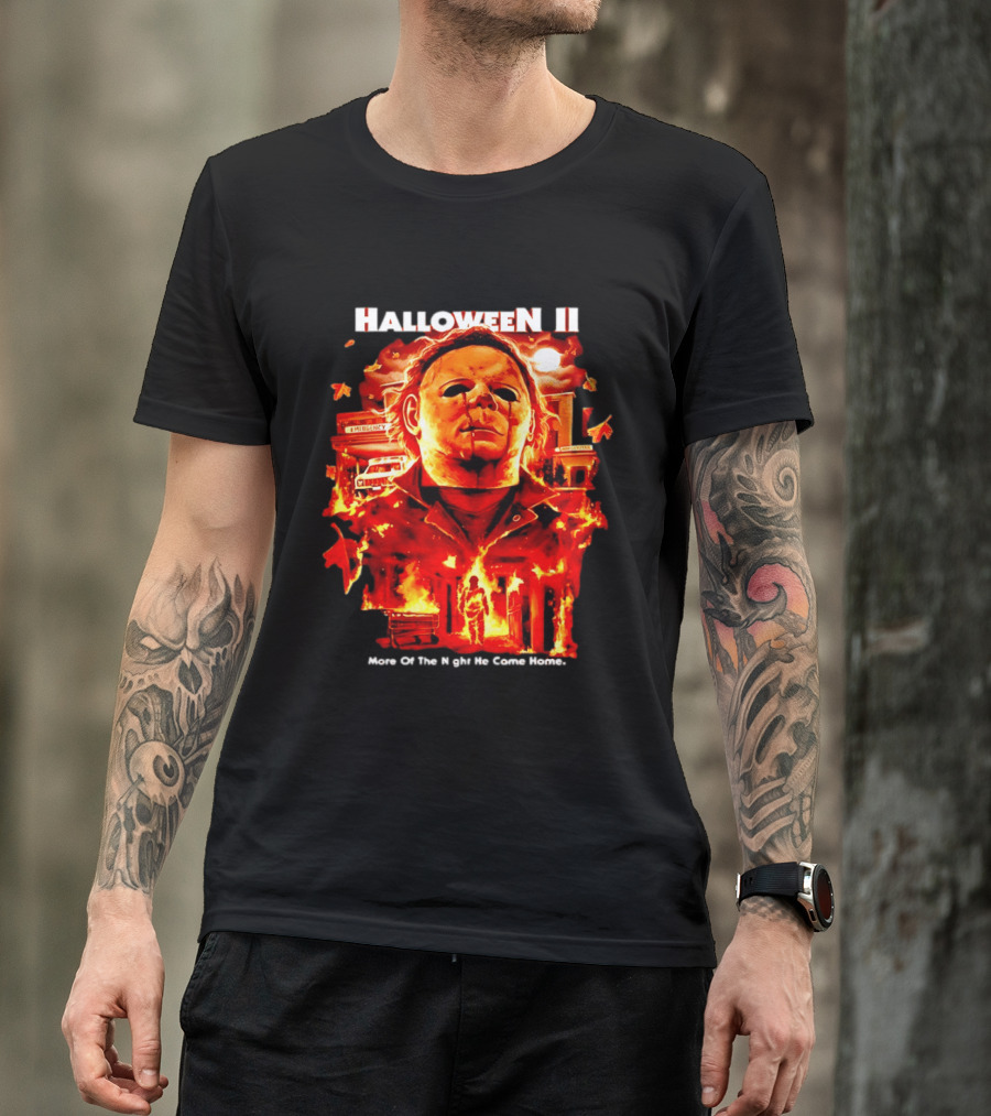 Halloween II Michael Myers Fire Scene More Of The Night He Came Home EMS Car T-Shirt