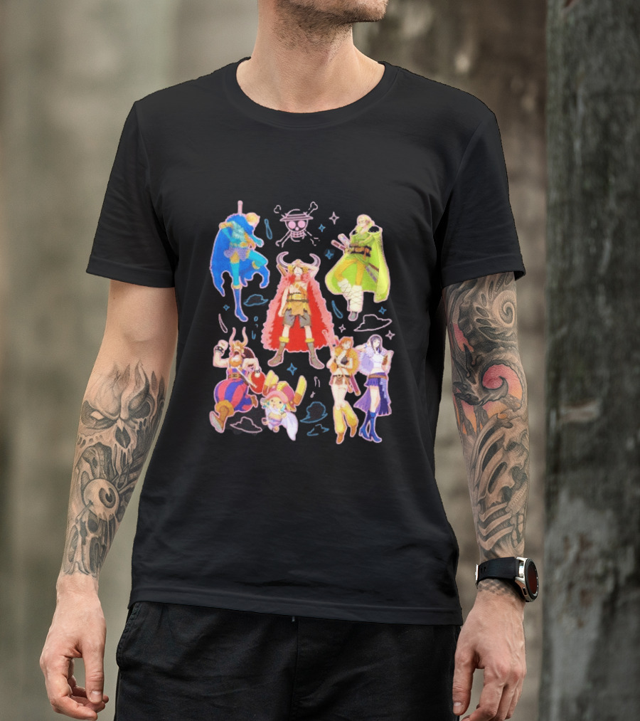 One Piece Straw Hat Pirates Collage Luffy T-Shirt