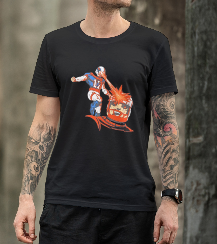 Buffalo Bills Josh Allen Laser Eye Superhero 17 Football Power T-Shirt