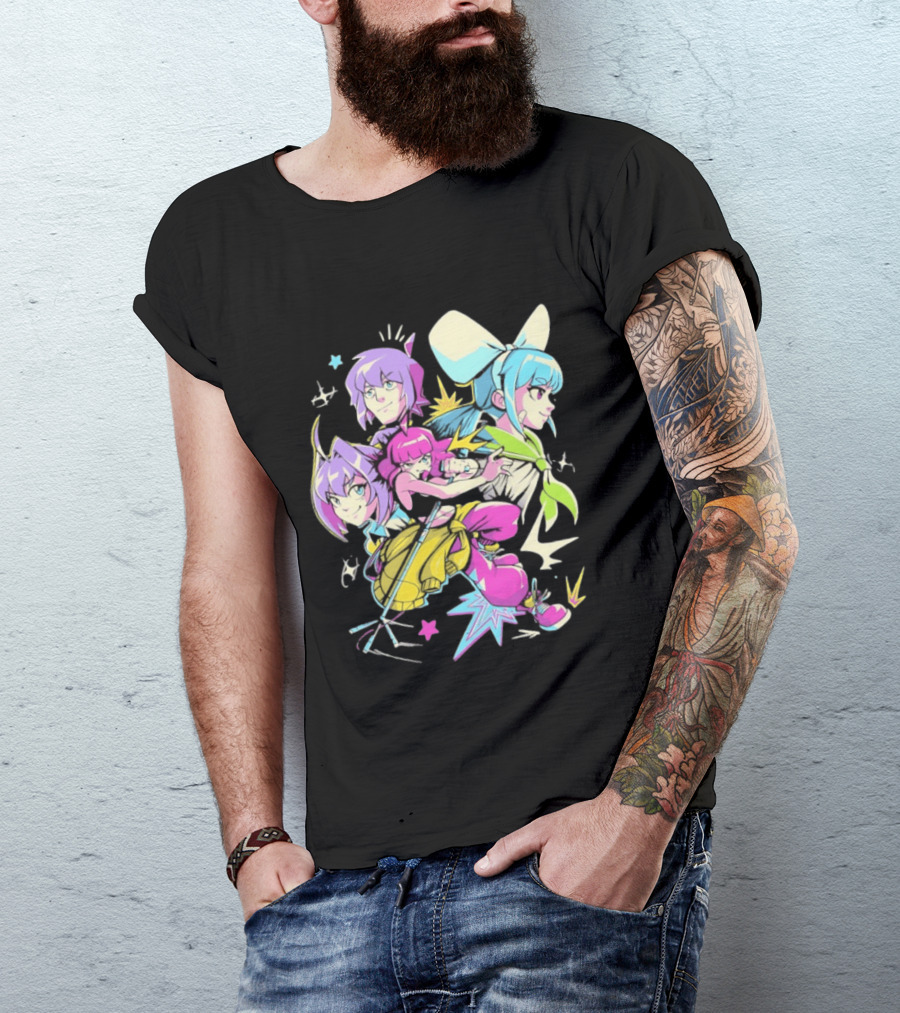 Unbeatable Video Game Anime Characters Colorful T-Shirt