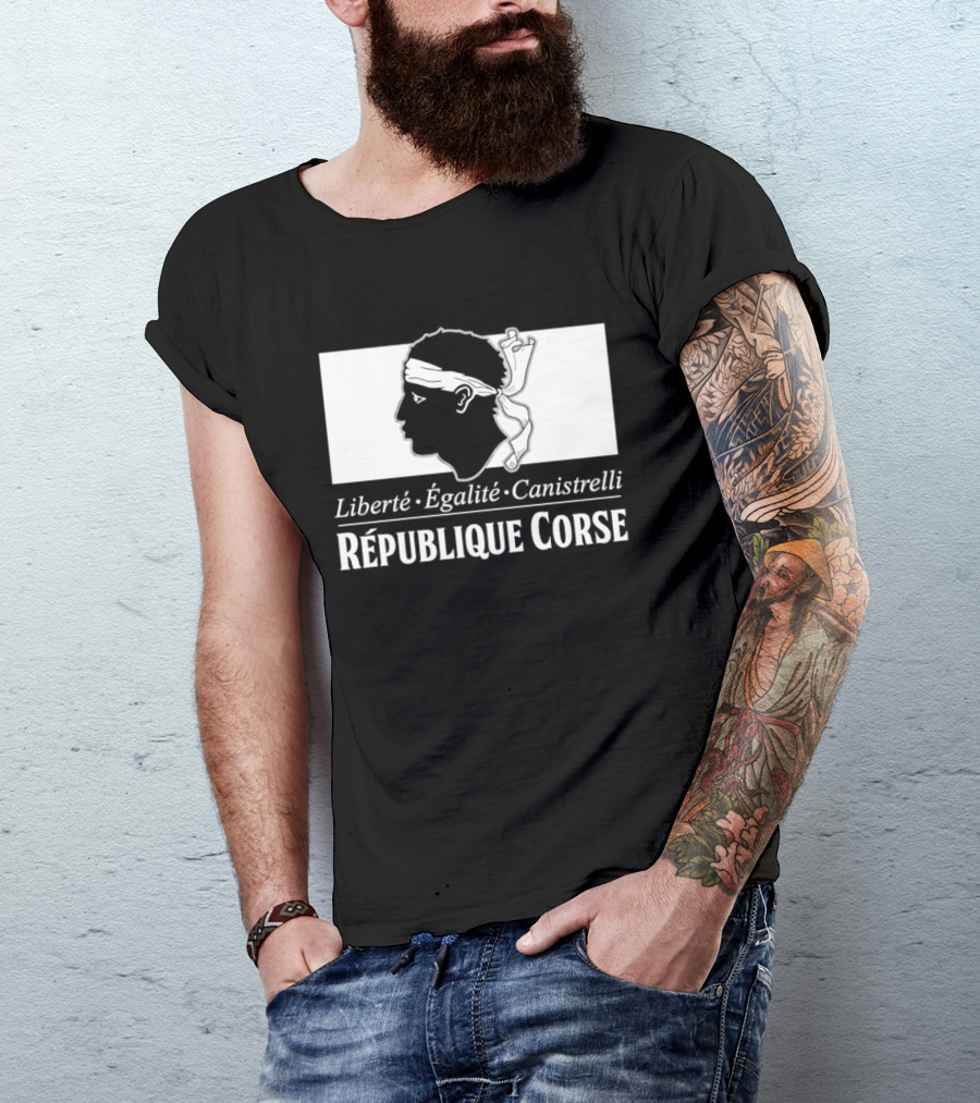 République Corse Liberté Égalité Canistrelli Banner T-Shirt