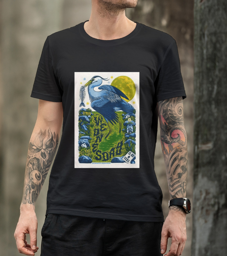 Wednesday 15 Aug 2026 Vera Groningen NL Heron Fantasy Of A Broken Heart T-Shirt