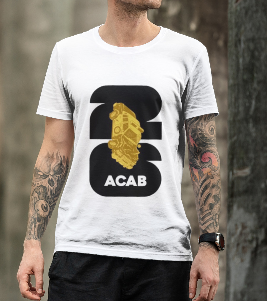 ACAB 1312 Upside Down Police Car Protest Abolition T-Shirt