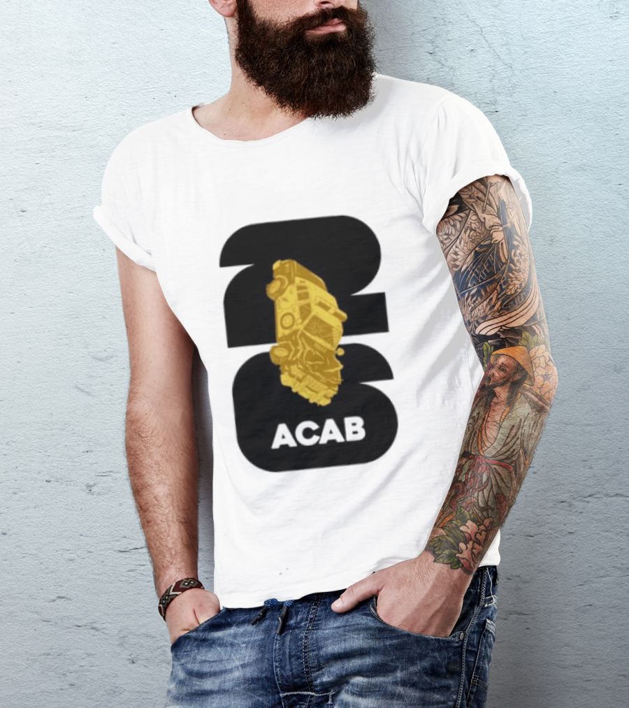 ACAB 1312 Upside Down Police Car Protest Abolition T-Shirt