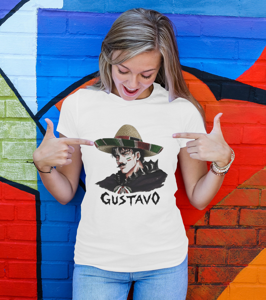 Gustavo Mexican Sombrero Anime T-Shirt