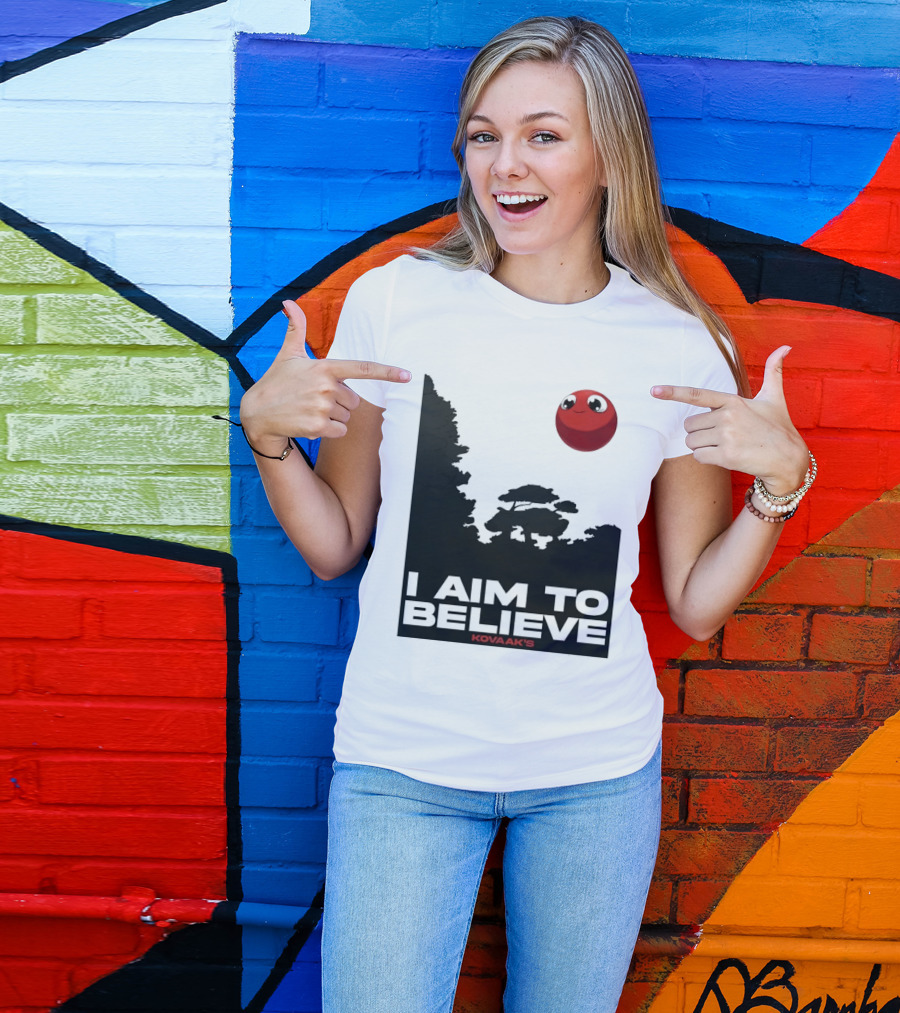 Kovaak's I Aim To Believe Red Ball T-Shirt