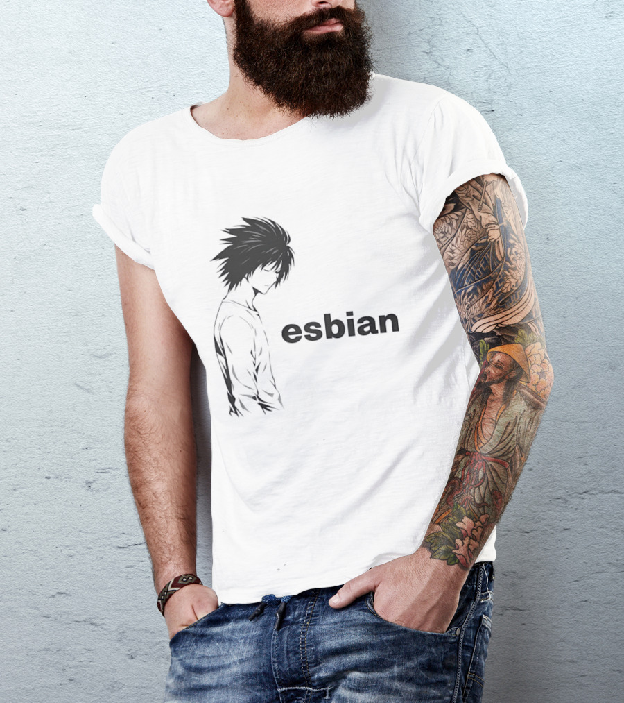 Death Note L Esbian Meme Character Profile T-Shirt