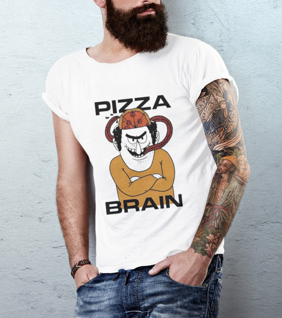 Pizza Brain Cartoon Perry Pizza Hat Monster T-Shirt