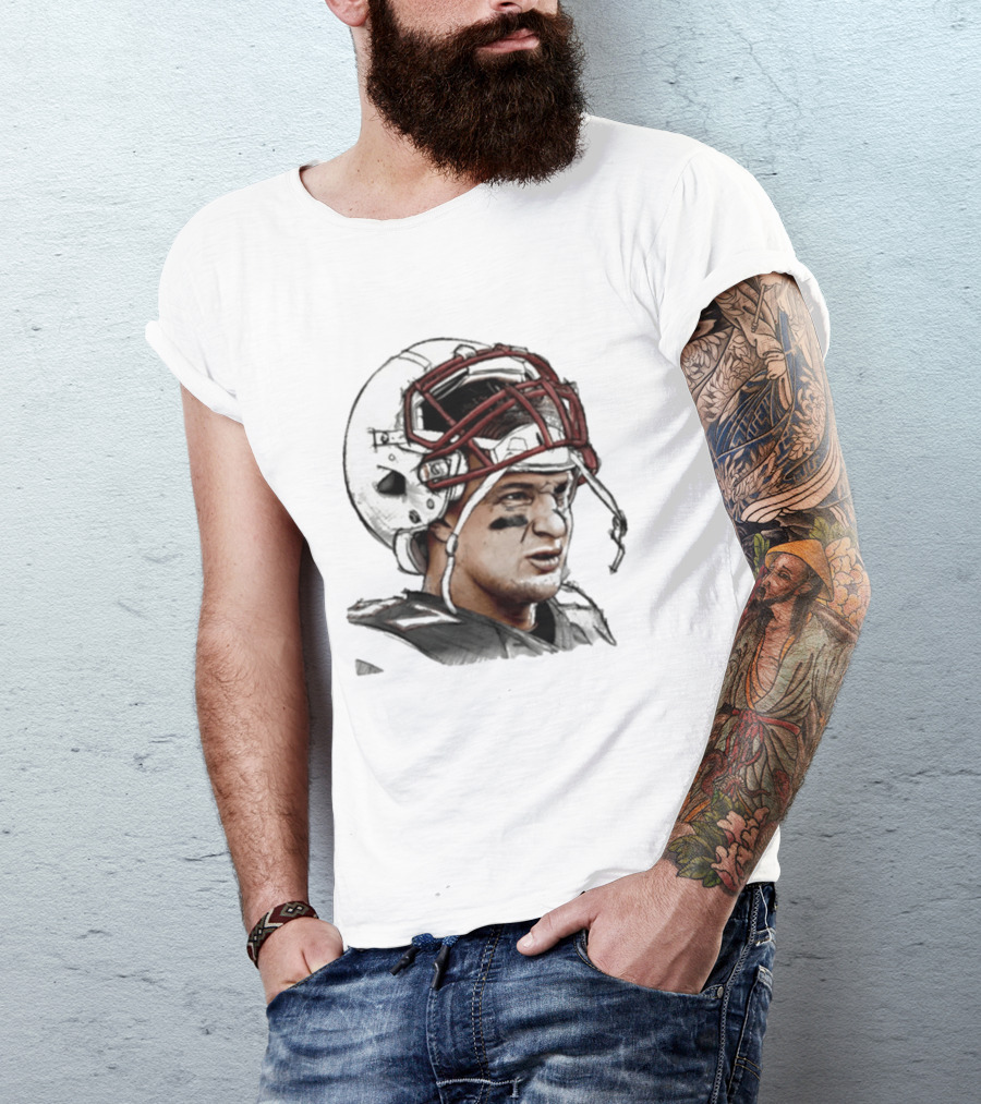 Rob Gronkowski New England Patriots Swag Head Helmet Football T-Shirt