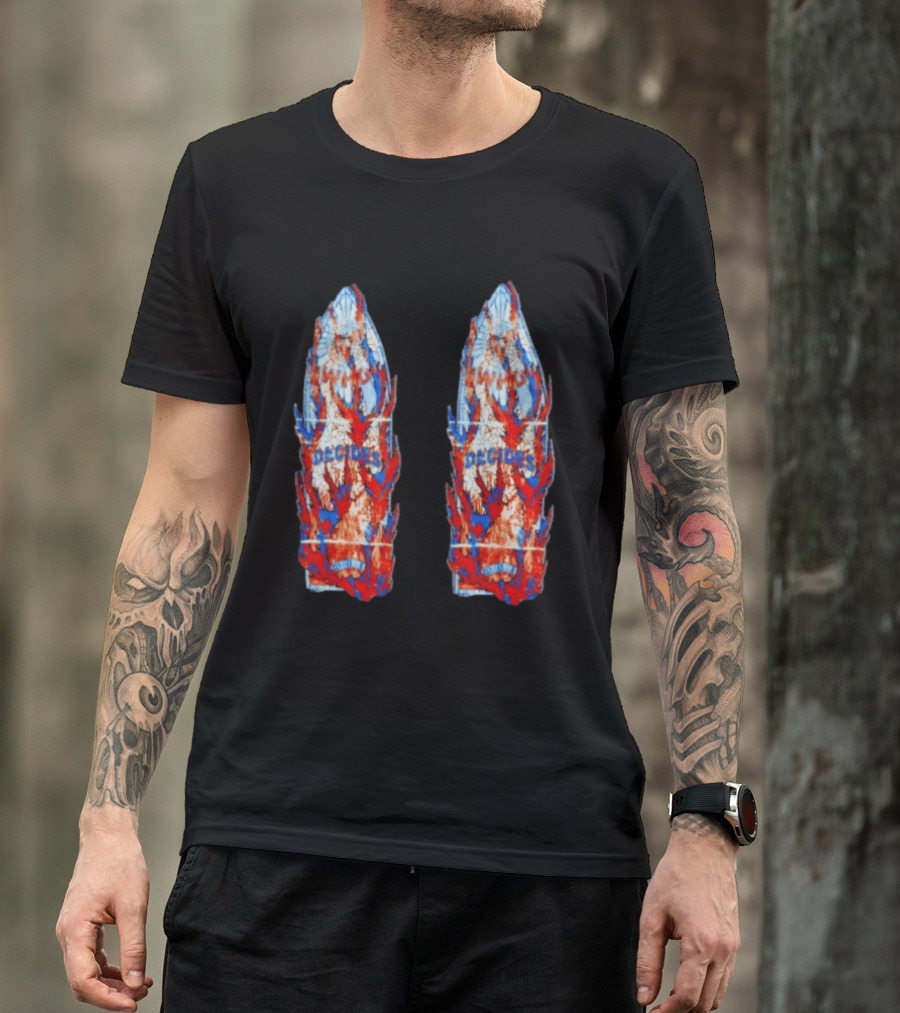 Who Decides War Stained Glass Angels In Flames Streetwear T-Shirt