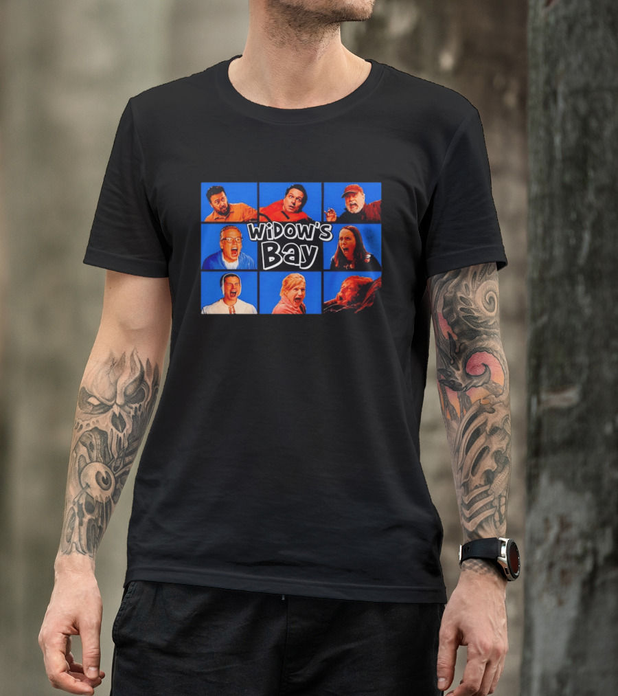 Widow's Bay Screaming Cast Faces Collage T-Shirt