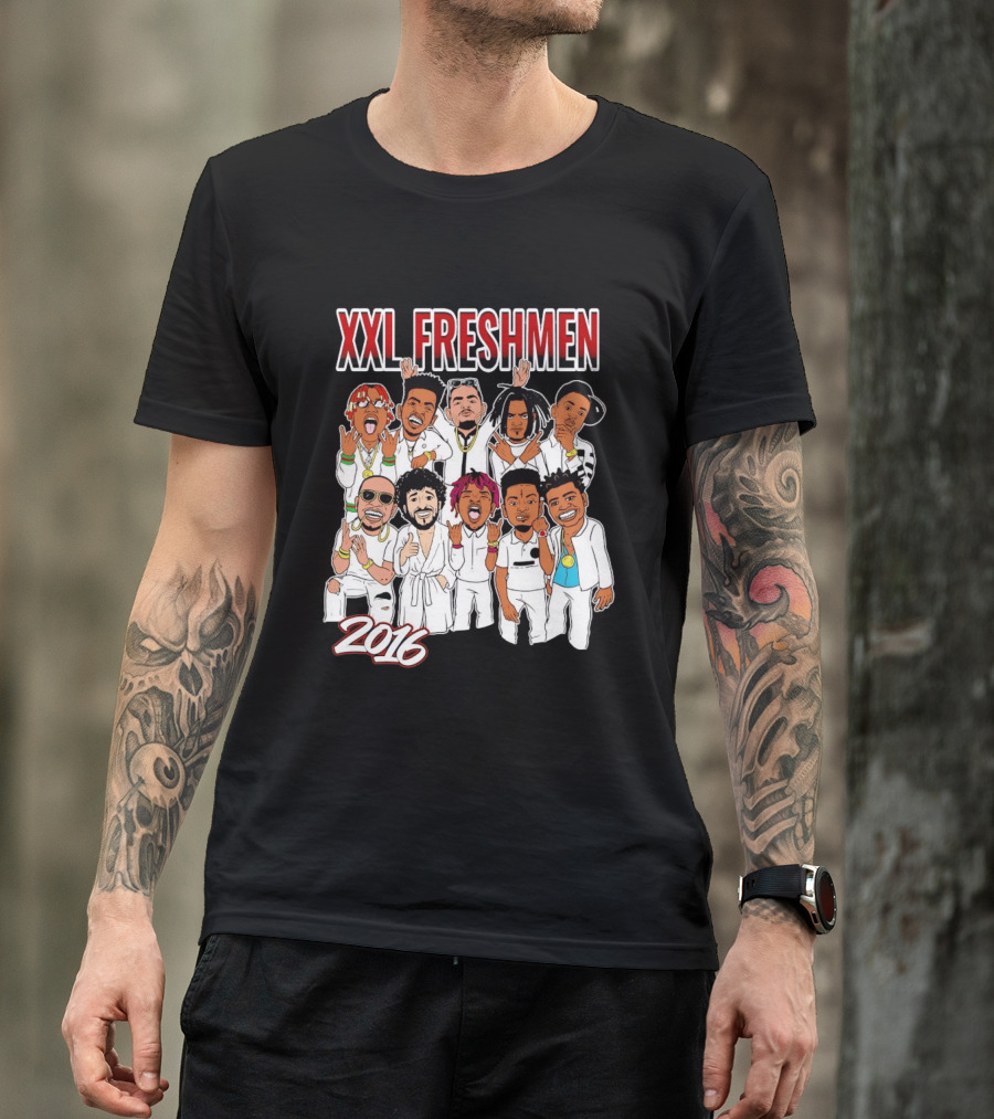 XXL Freshmen 2016 Rappers Cartoon Characters T-Shirt