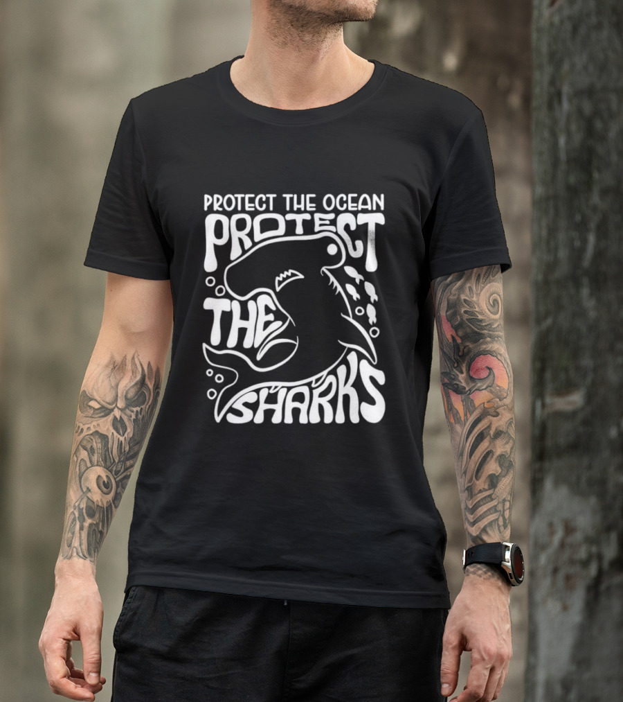 Protect The Ocean Protect The Sharks Hammerhead Shark Advocacy T-Shirt