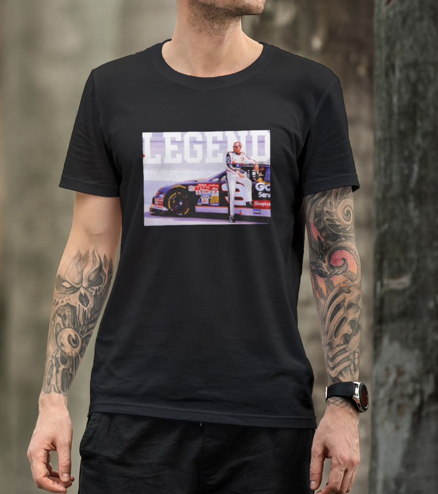 Dale Earnhardt Legend Goodwrench Service Plus Car Racing Image T-Shirt