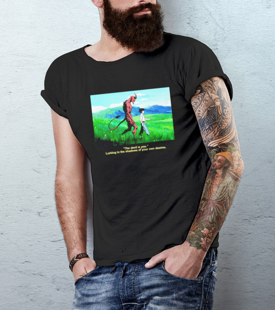 The Devil Is You Lurking In The Shadows Of Your Own Desires Anime Character Scene T-Shirt