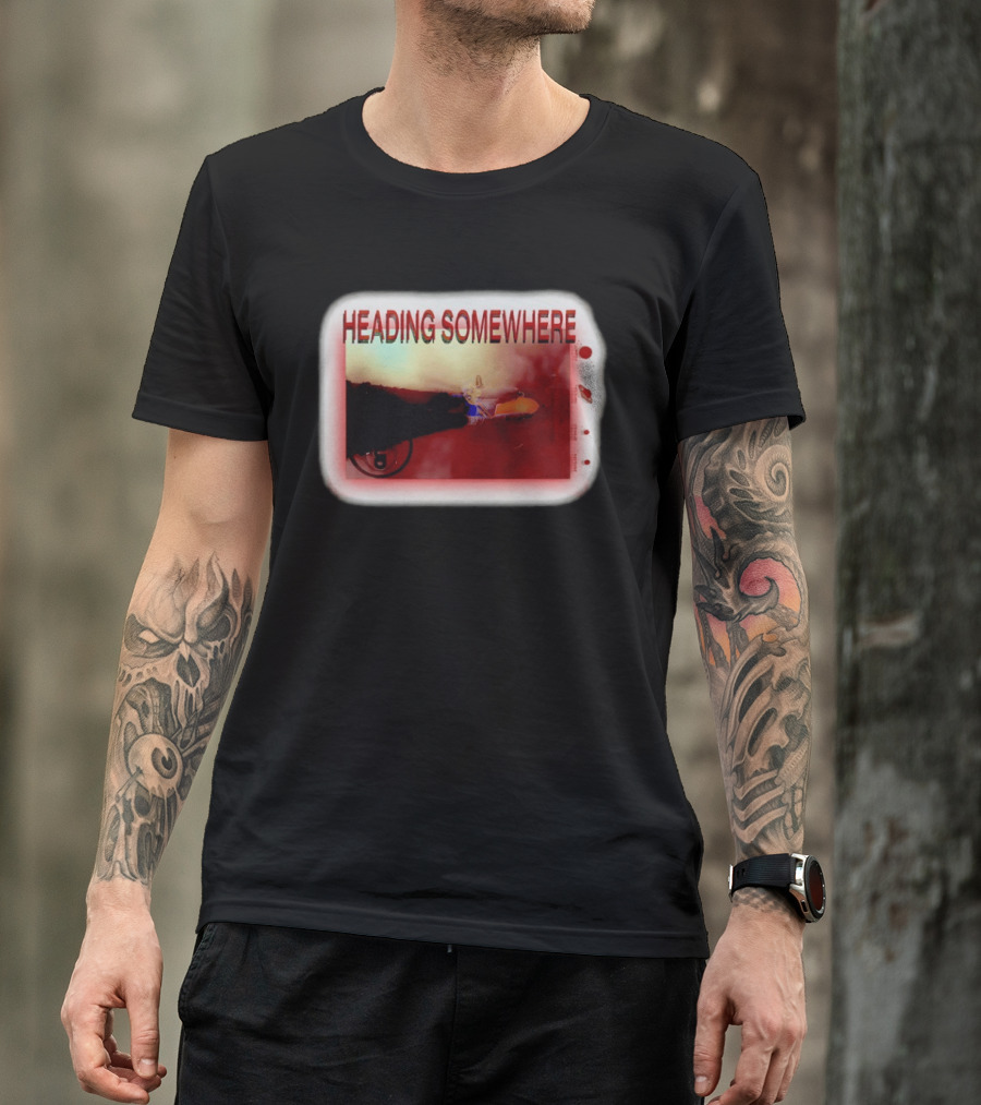 Heading Somewhere Motorcycle Journey Vintage Road Trip T-Shirt