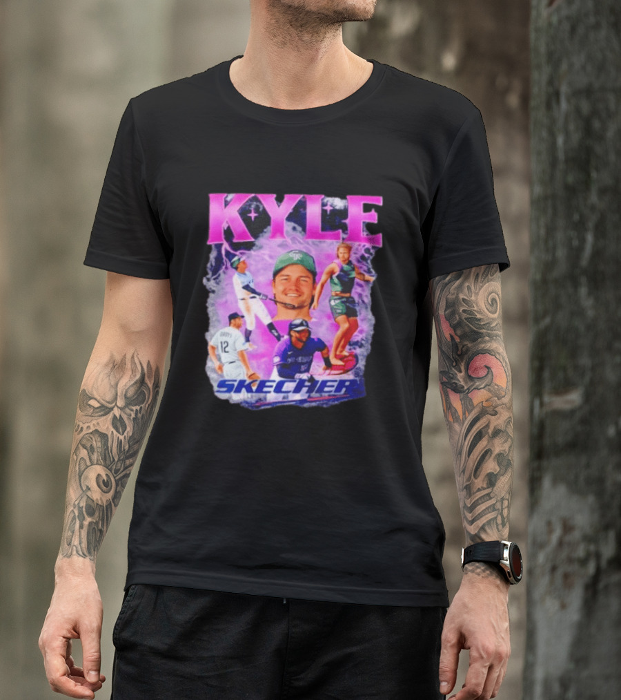 Kyle Groys Skecher Collage Baseball Dodgers > T-Shirt