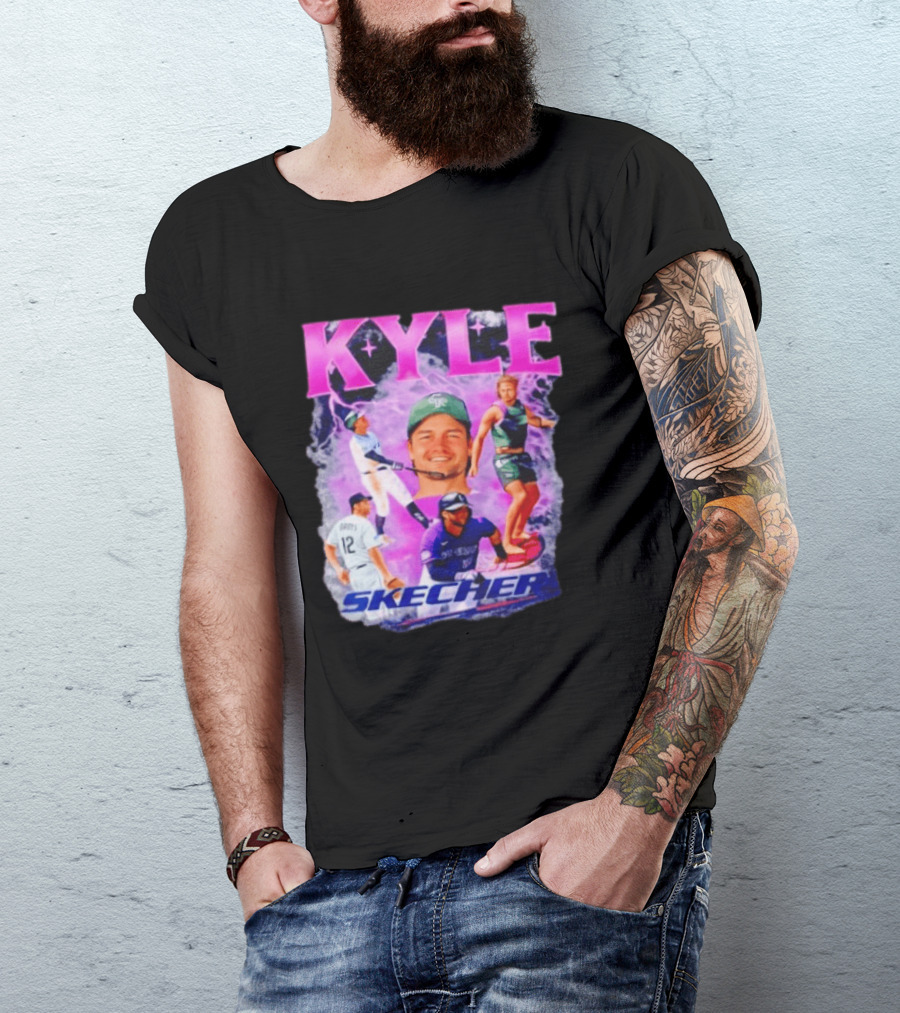 Kyle Groys Skecher Collage Baseball Dodgers > T-Shirt