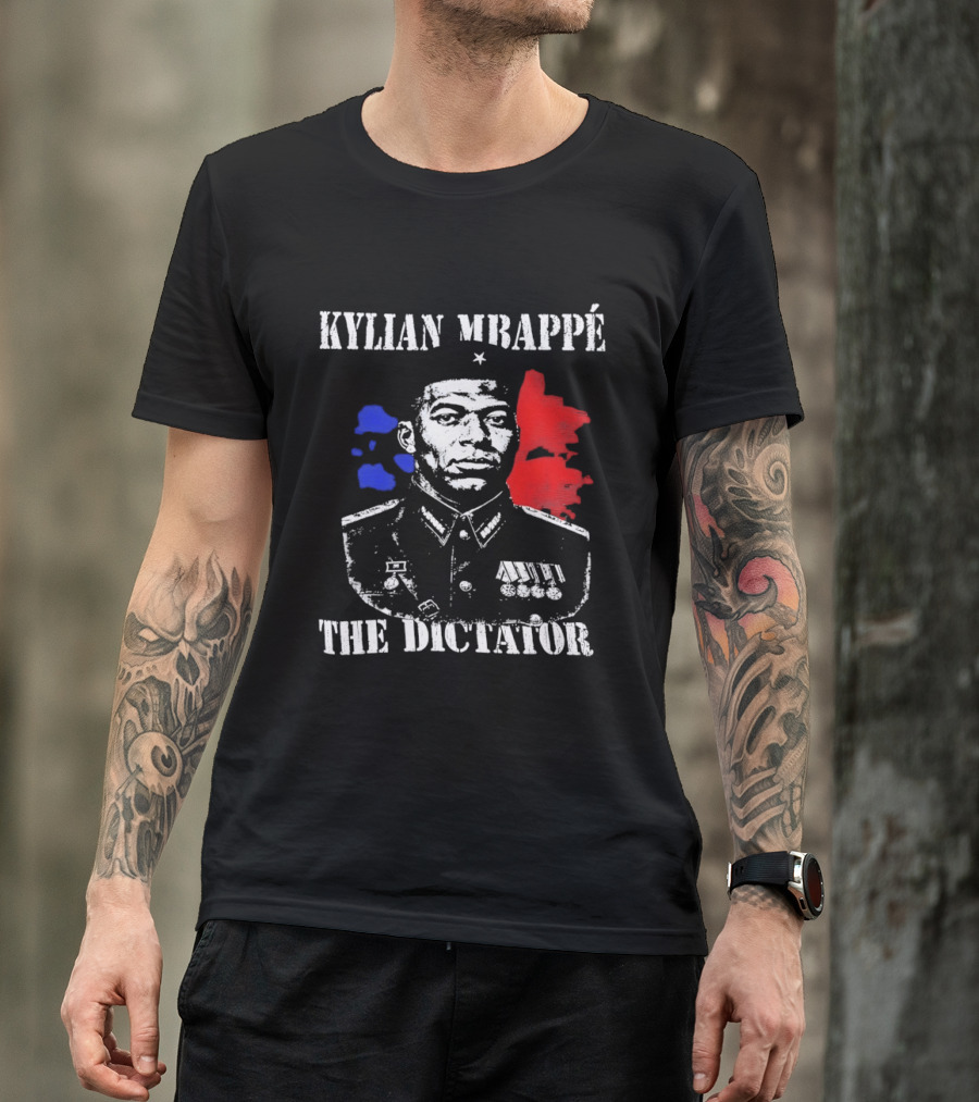 Kylian Mbappé The Dictator Military Uniform Meme Tricolor T-Shirt